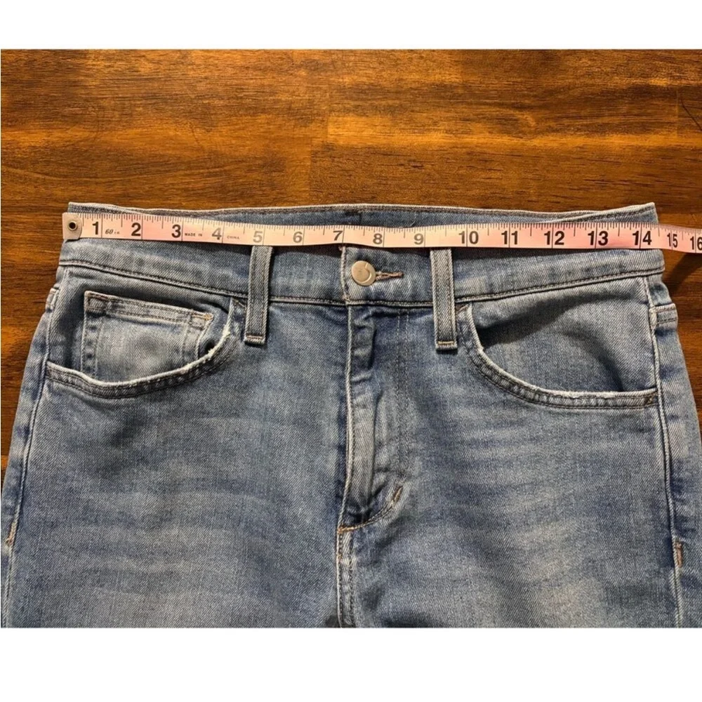 Joe’s Jeans Women’s 28 x 27 Straight‎ Crop Blue Cotton Denim Raw Hem